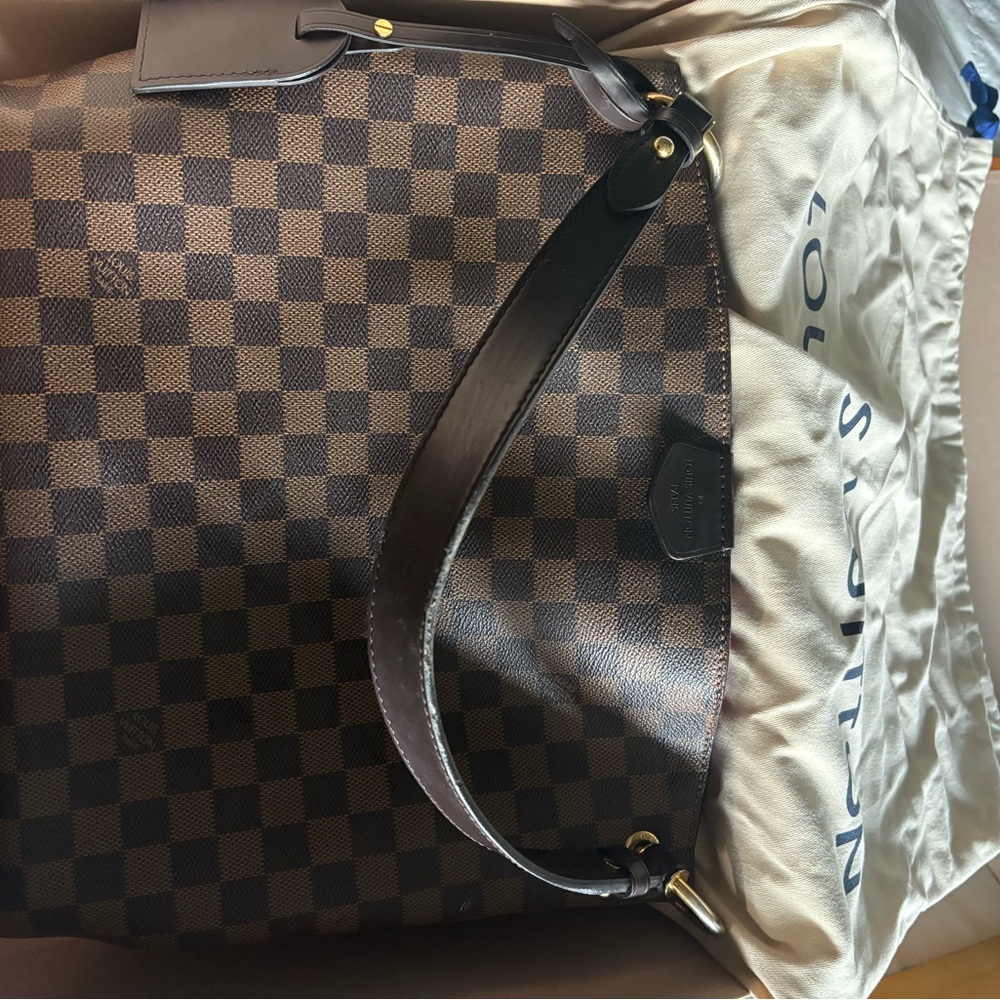 Louis Vuitton Brown Checkered Tote